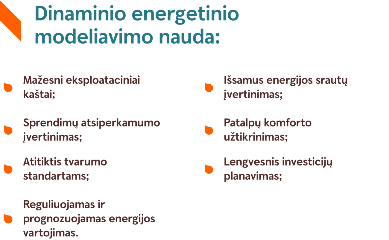 Dinaminio energetinio modeliavimo nauda