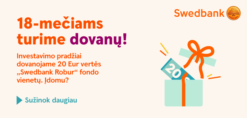 18-mečiams dovana investavimo pradžiai
