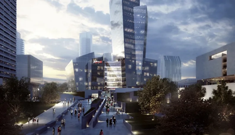 „Swedbank“ finansuos daugiafunkcio komplekso Konstitucijos pr. 18B Vilniuje statybas