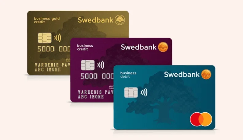 „Swedbank“ atnaujino verslo kortelių dizainą