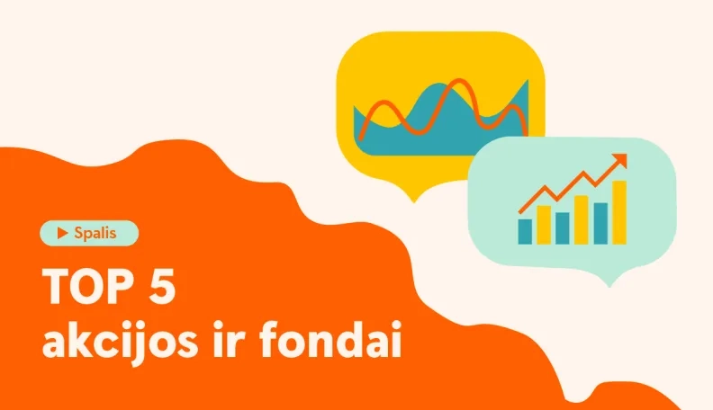 Aktyviausiai prekiautos akcijos ir fondai spalį: JAV vyriausybės uždarymui abejingi indeksai ir technologijų sektoriaus sėkmė