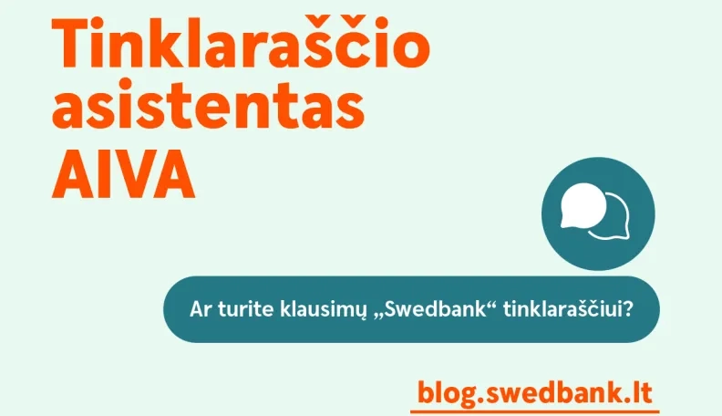 „Swedbank“ startuoja AIVA: naujasis DI įrankis padeda akimirksniu susigaudyti finansuose